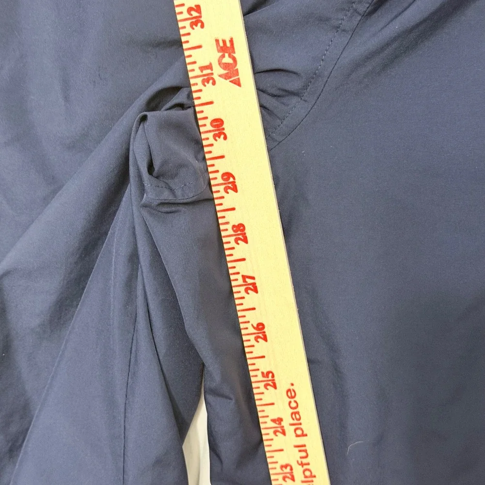 Vintage‎ Russell Athletic Windbreaker Track Pants Mens M Navy Nylon Zip Leg